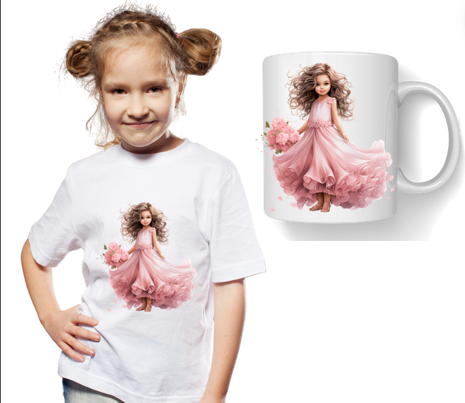 Cană personalizată pentru fetite cu printese  KID1001 Princess