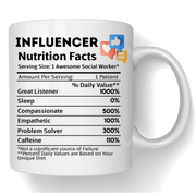 Cană personalizată Valoare nutritionala Influencer SFM1008
