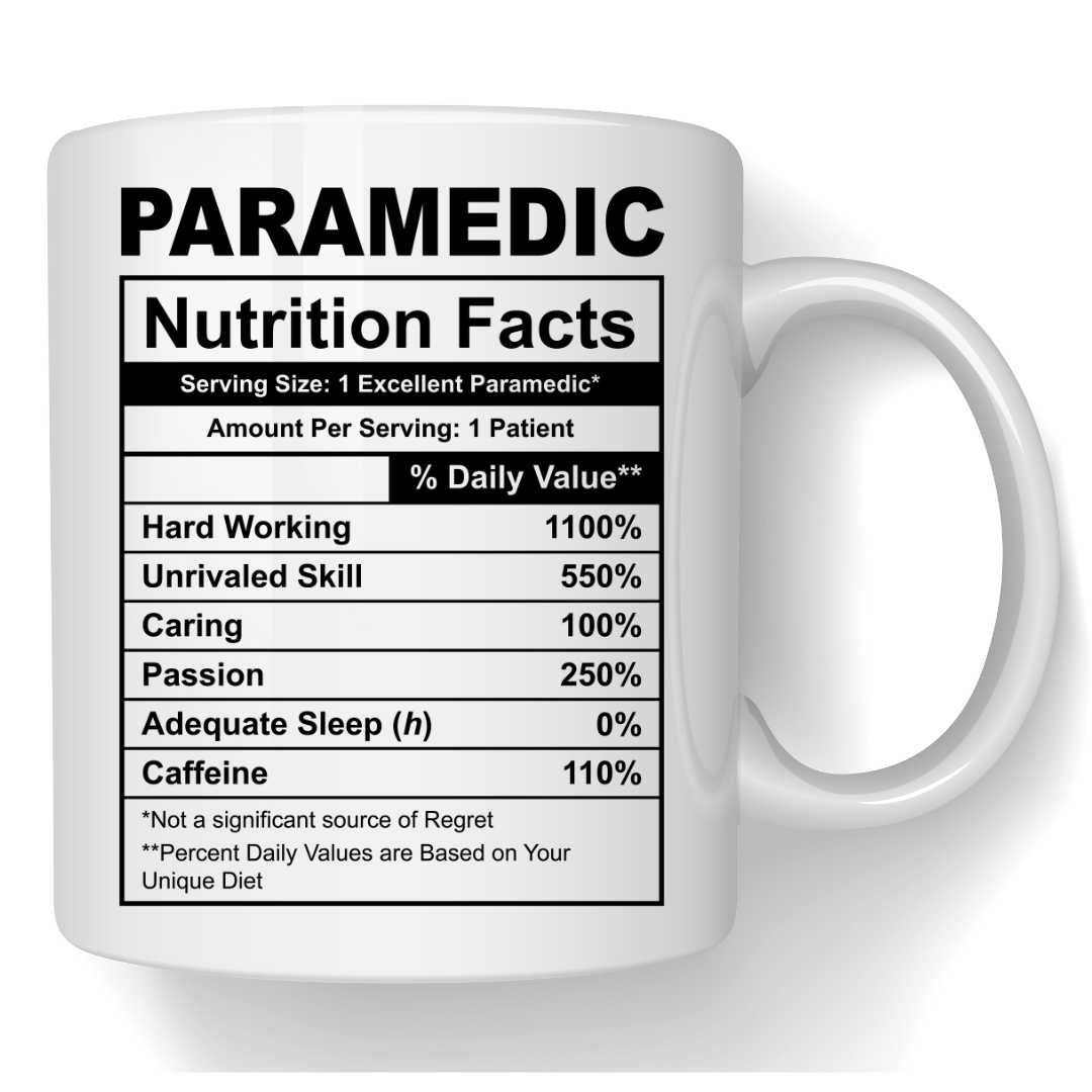 Cană personalizată Valoare nutritionala paramedic SFM1006