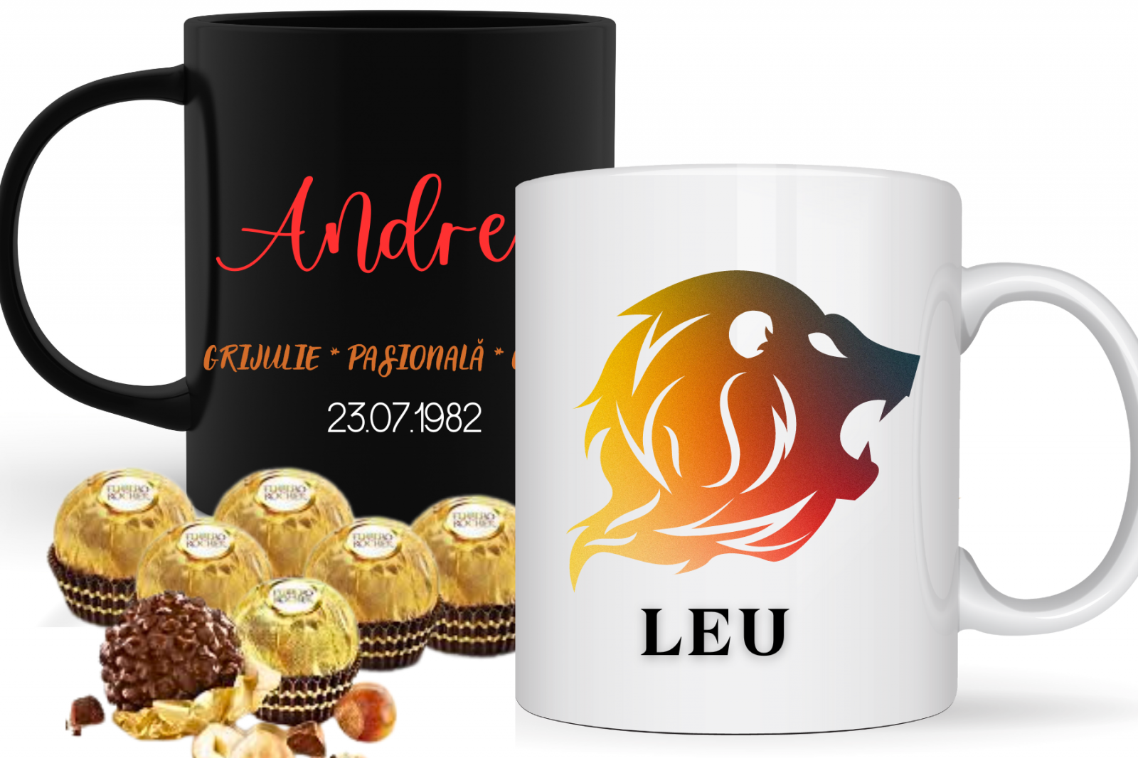 Cana zodiac LEU personalizata cu text poze sau mesaj LEU118