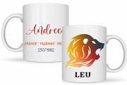 Cana zodiac LEU personalizata cu text poze sau mesaj LEU118