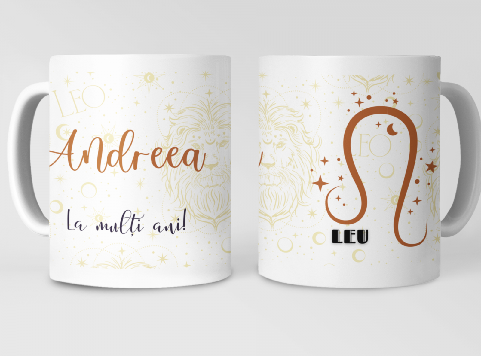 Cana zodiac LEU personalizata cu text poze sau mesaj CLEU119