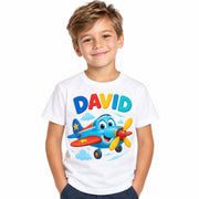 Tricou băieți personalizat Avionul Vesel – DAVID – imagine 1