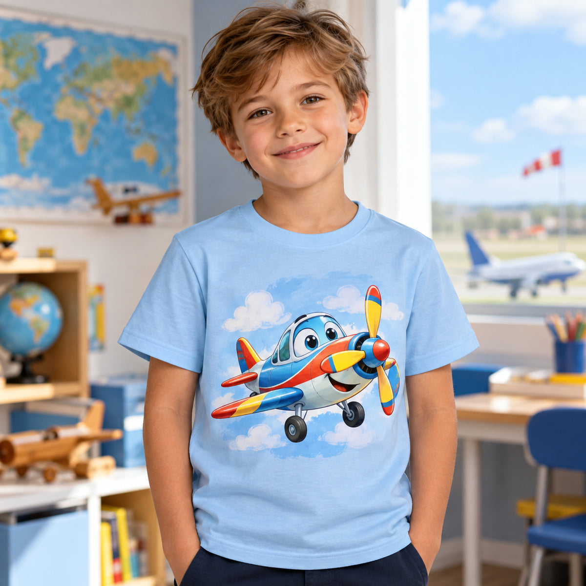 Tricou băieți Avionul Vesel – Zbor de Aventură – imagine 3