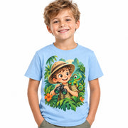 Tricou băieți Explorator în Junglă – Aventură Tropicală – imagine 1