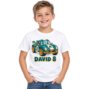 Campionul Elegant – copil cu tricou pe fundal alb