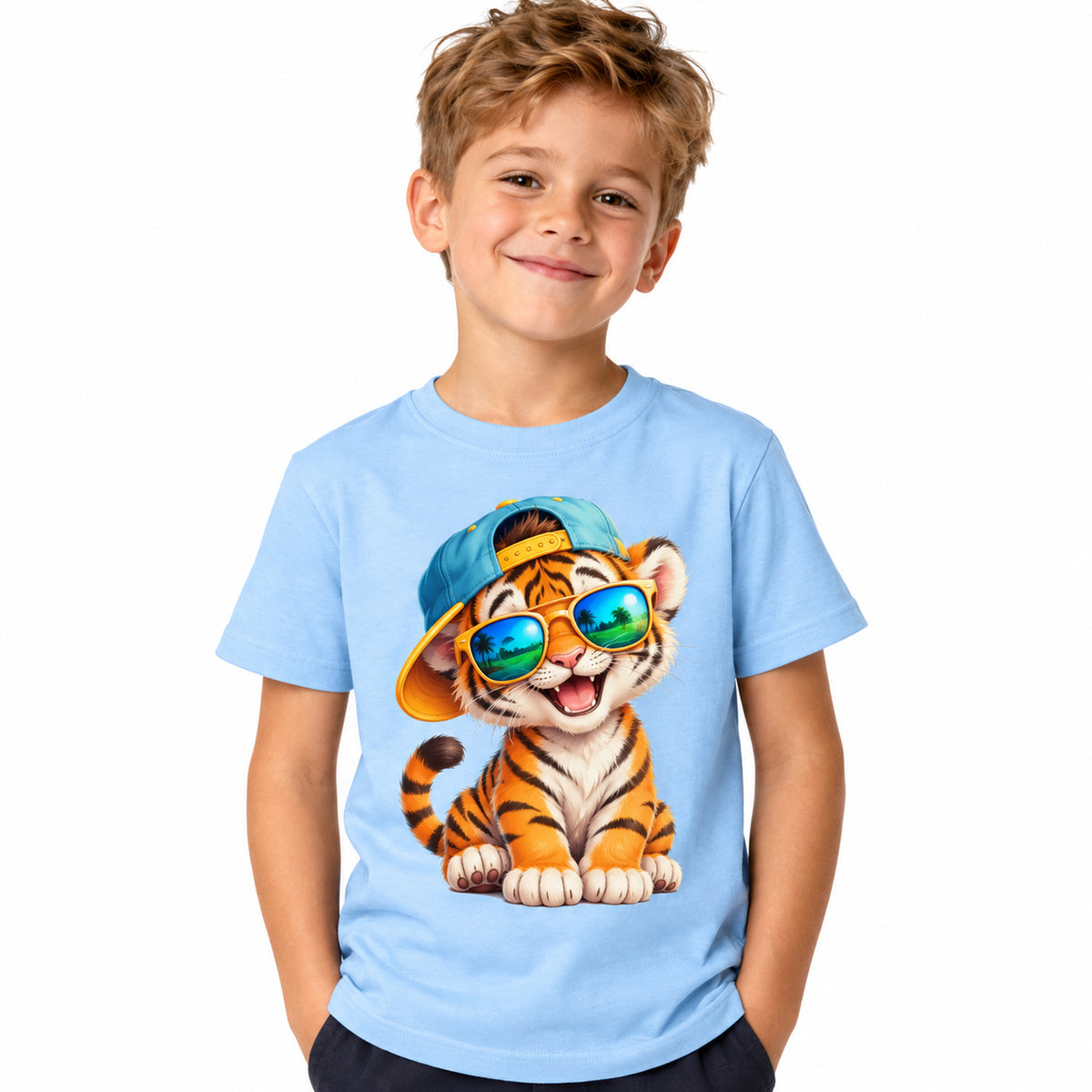 Tricou băieți Tigru Cool – Aventură Urbană – imagine 1