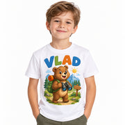 Tricou băieți personalizat Urs Aventurier – VLAD – imagine 1