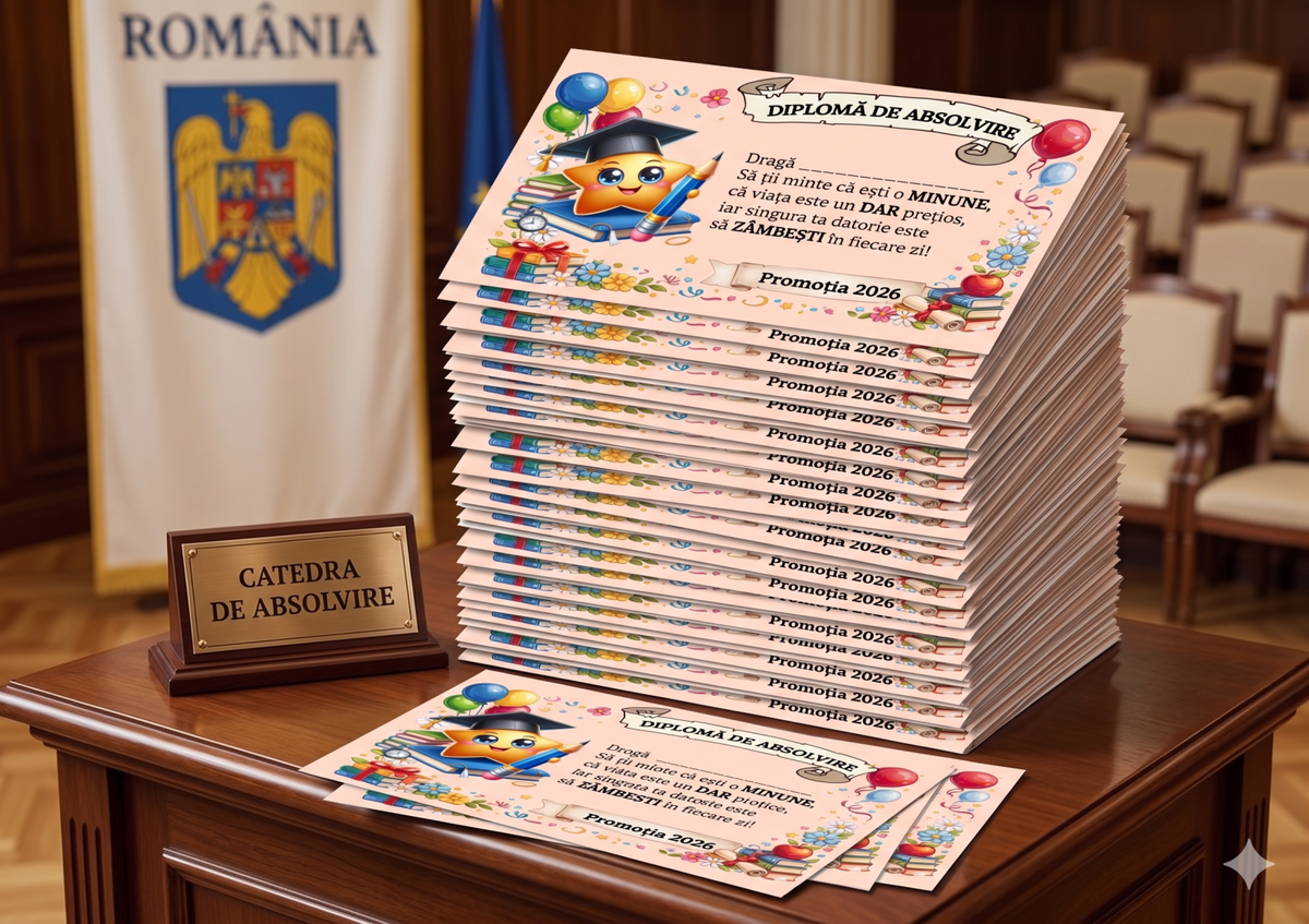 Diplome Școlare Personalizate colectia Stelutelor pentru Absolventi de scoala sau gradinita