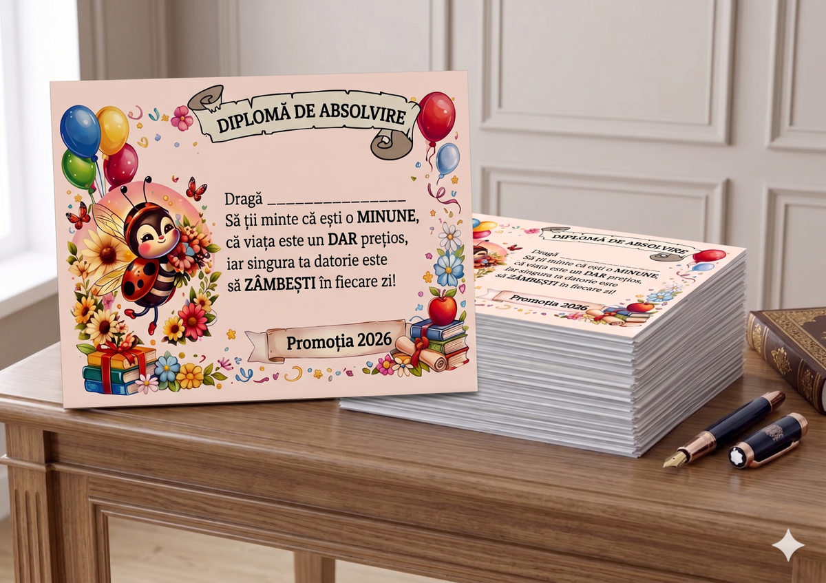 Diplome Școlare Personalizate pentru Absolventi de scoala sau gradinita