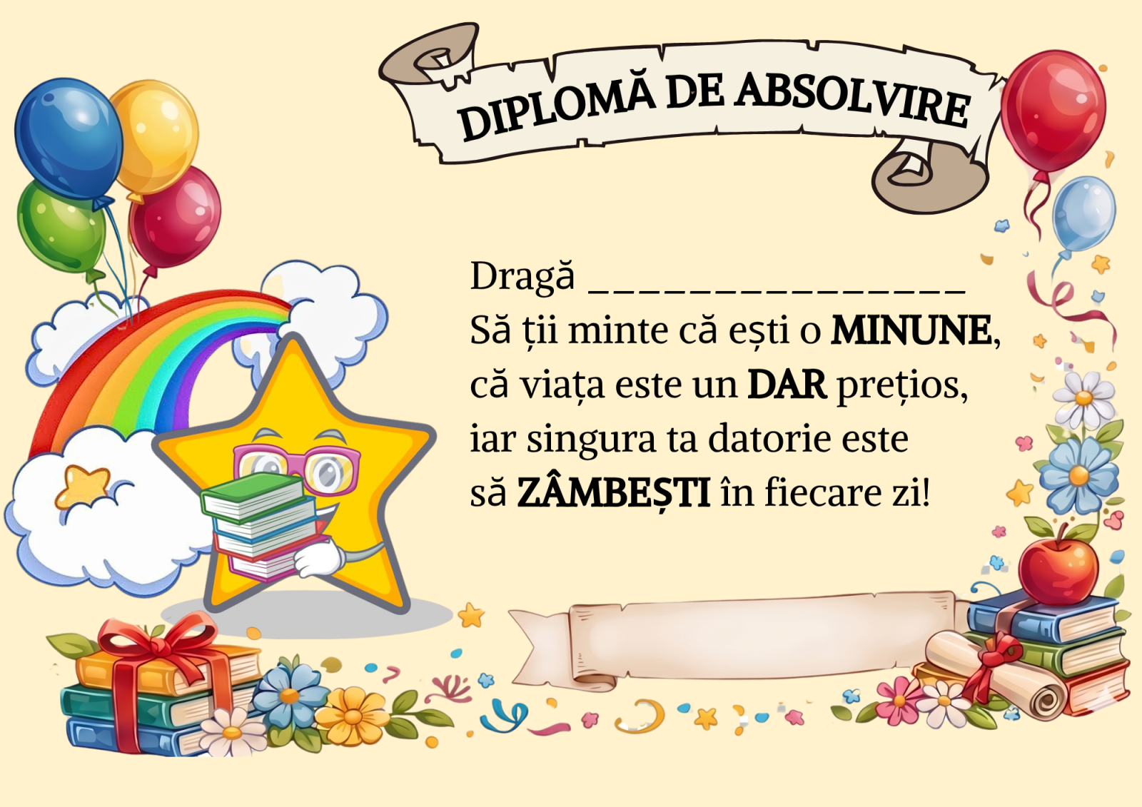 Diplome Școlare Personalizate pentru Absolventi de scoala sau gradinita
