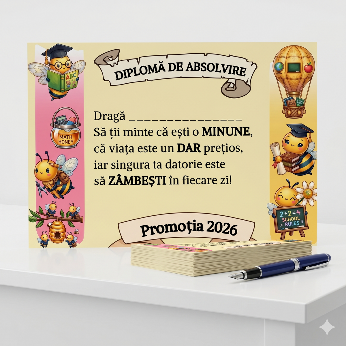 Diplome Școlare Personalizate pentru Absolventi de scoala sau gradinita