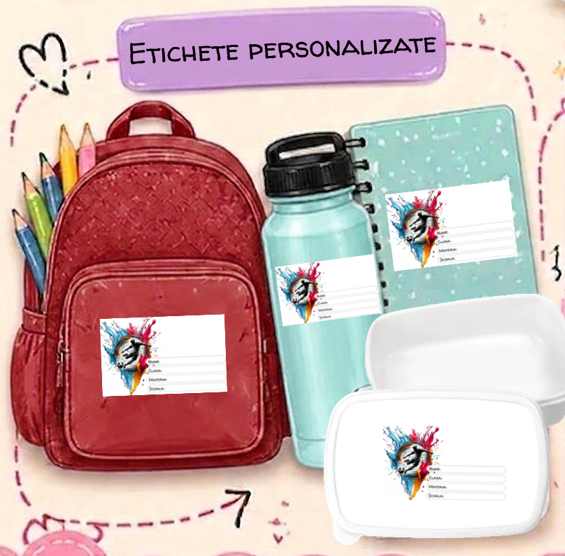 Etichete Școlare cu Nume Fotbal– Stickere Autoadezive pentru Copii ❤️ E-Cadou.com - e-CADOU