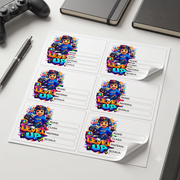 Etichete Școlare cu Nume Gaming– Stickere Autoadezive pentru Copii ❤️ E-Cadou.com - e-CADOU