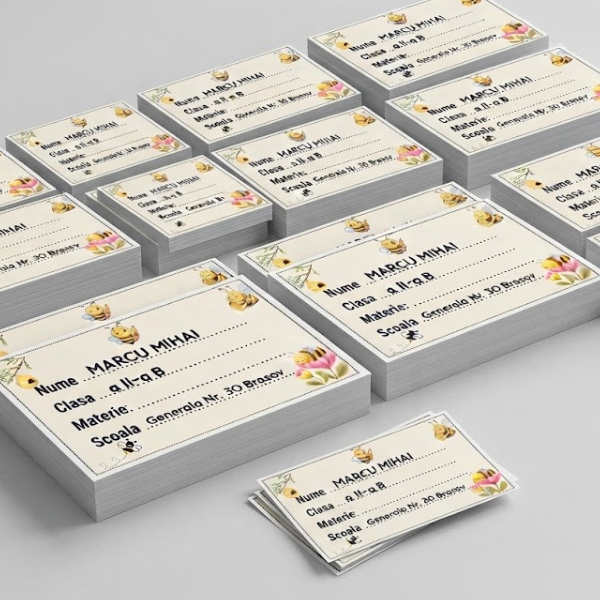 Etichete Școlare cu Nume Tematica albinutelor – Stickere Autoadezive pentru Copii ❤️ E-Cadou.com - e-CADOU