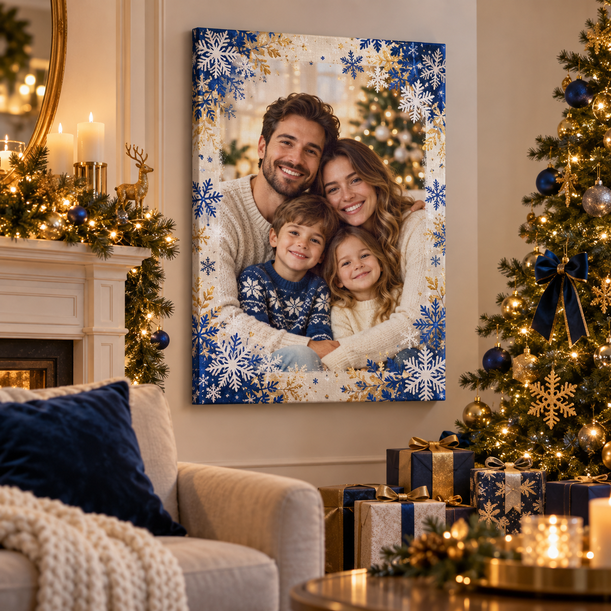 Tablou canvas personalizat de Craciun 15 - decor festiv in camera