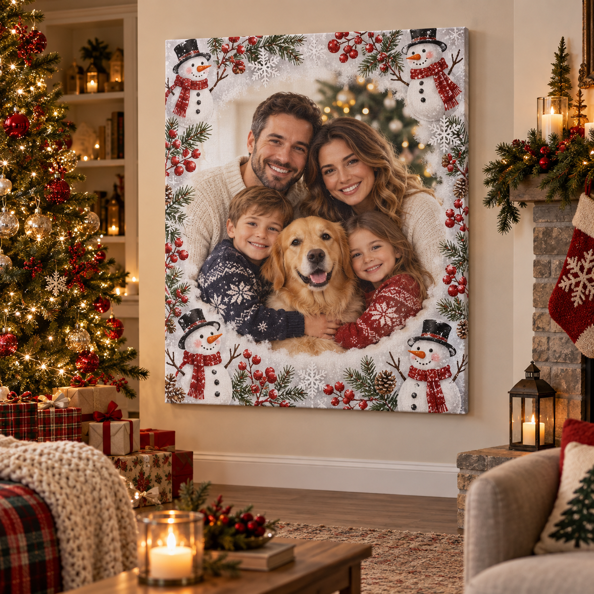 Tablou canvas personalizat de Craciun 19 - decor festiv in camera