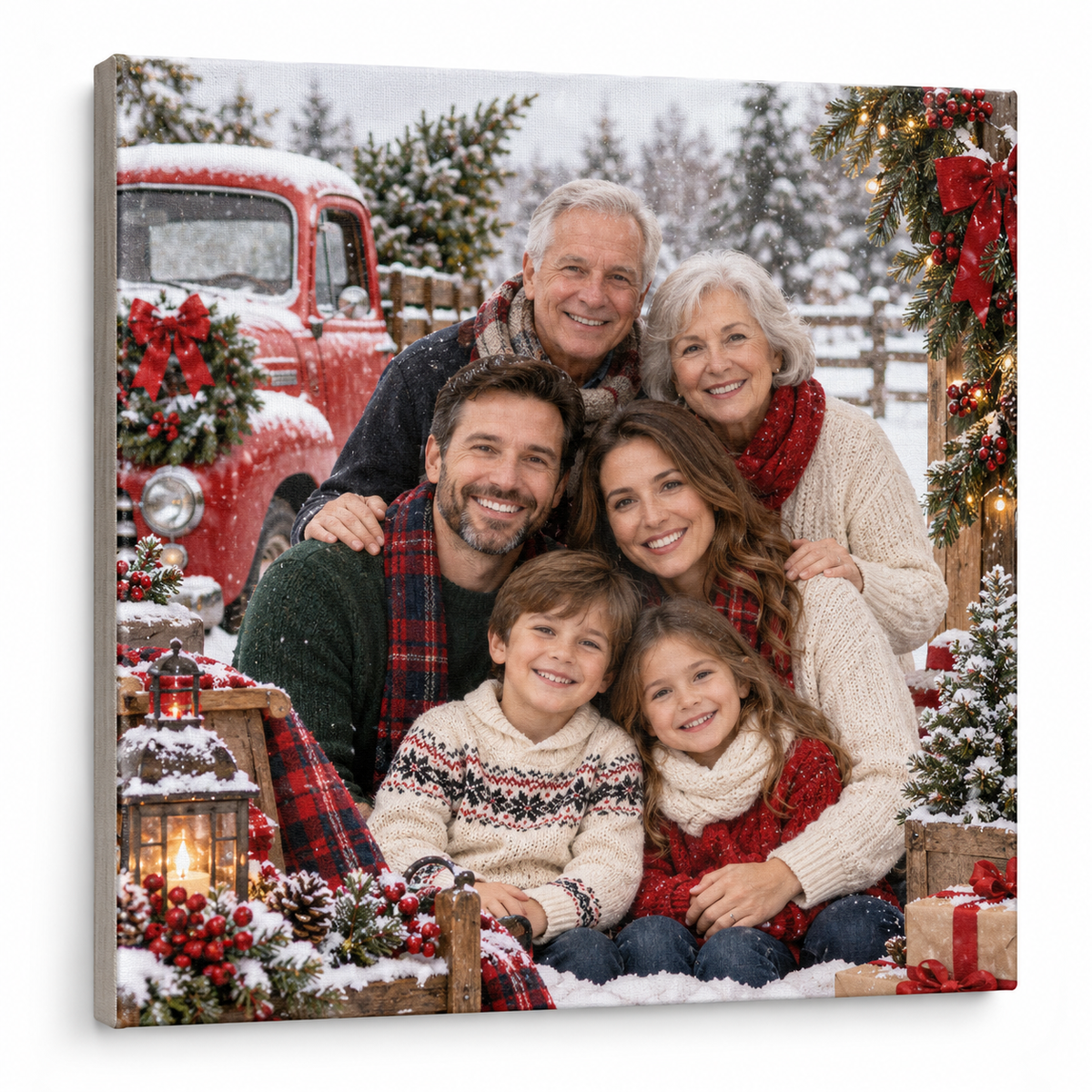 Tablou canvas personalizat de Craciun 11 - imagine principala pe fundal alb