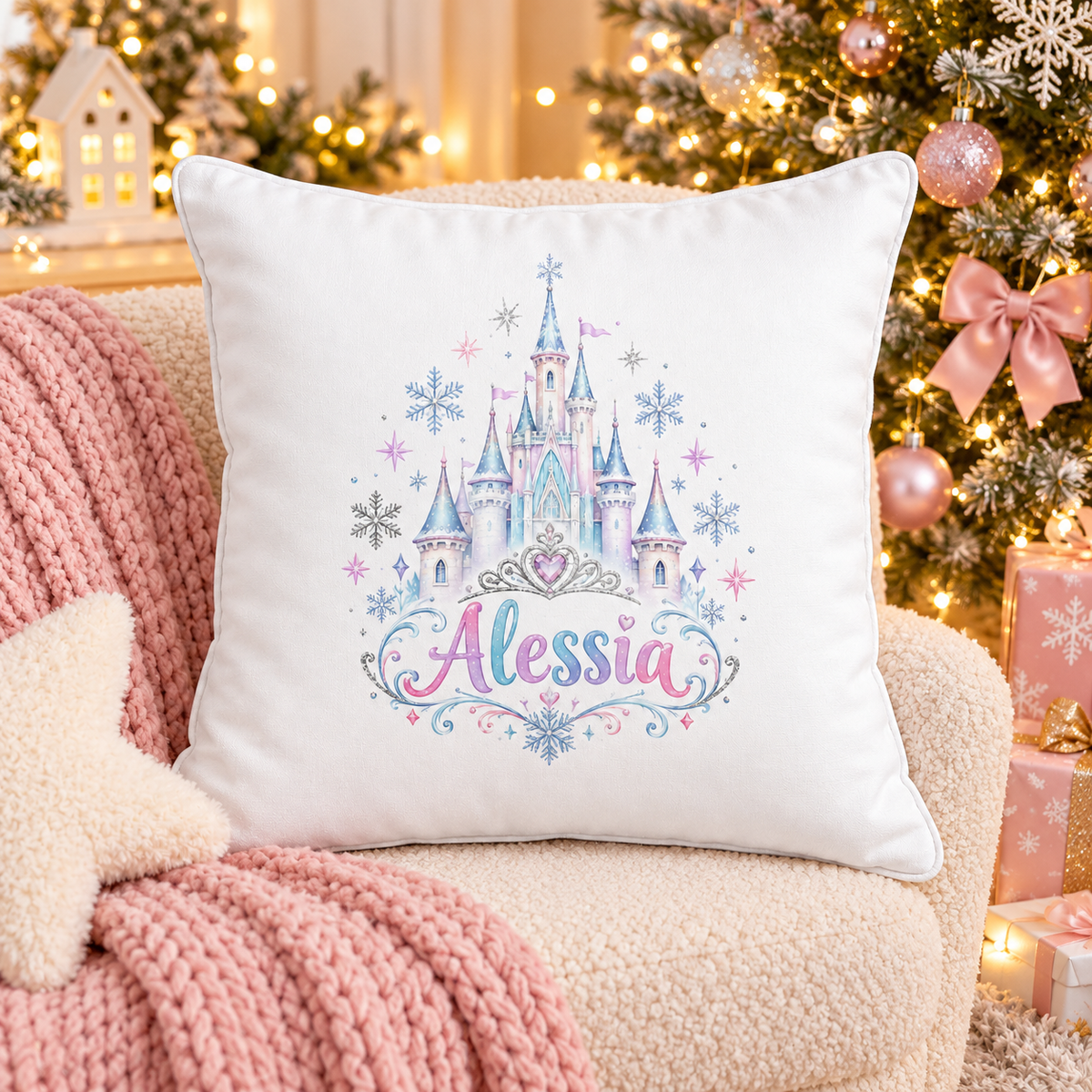 Perna decorativa de Craciun pentru copii cu numele Alessia - decor festiv