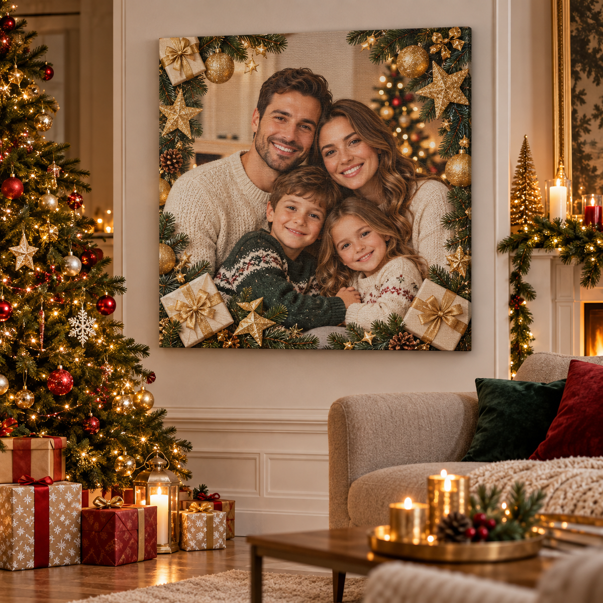 Tablou canvas personalizat de Craciun 20 - decor festiv in camera