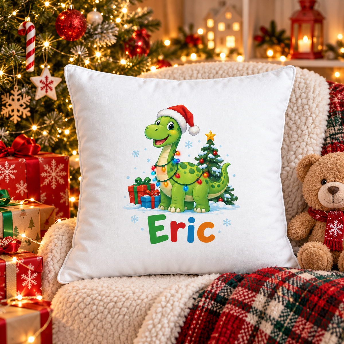 Perna decorativa de Craciun pentru copii cu numele Eric - decor festiv