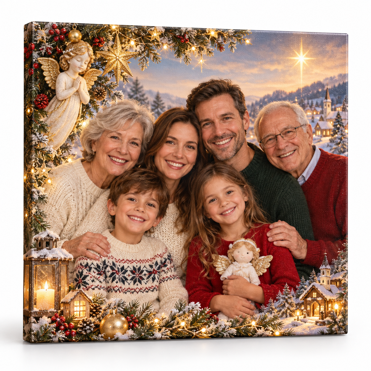 Tablou canvas personalizat de Craciun 18 - imagine principala pe fundal alb