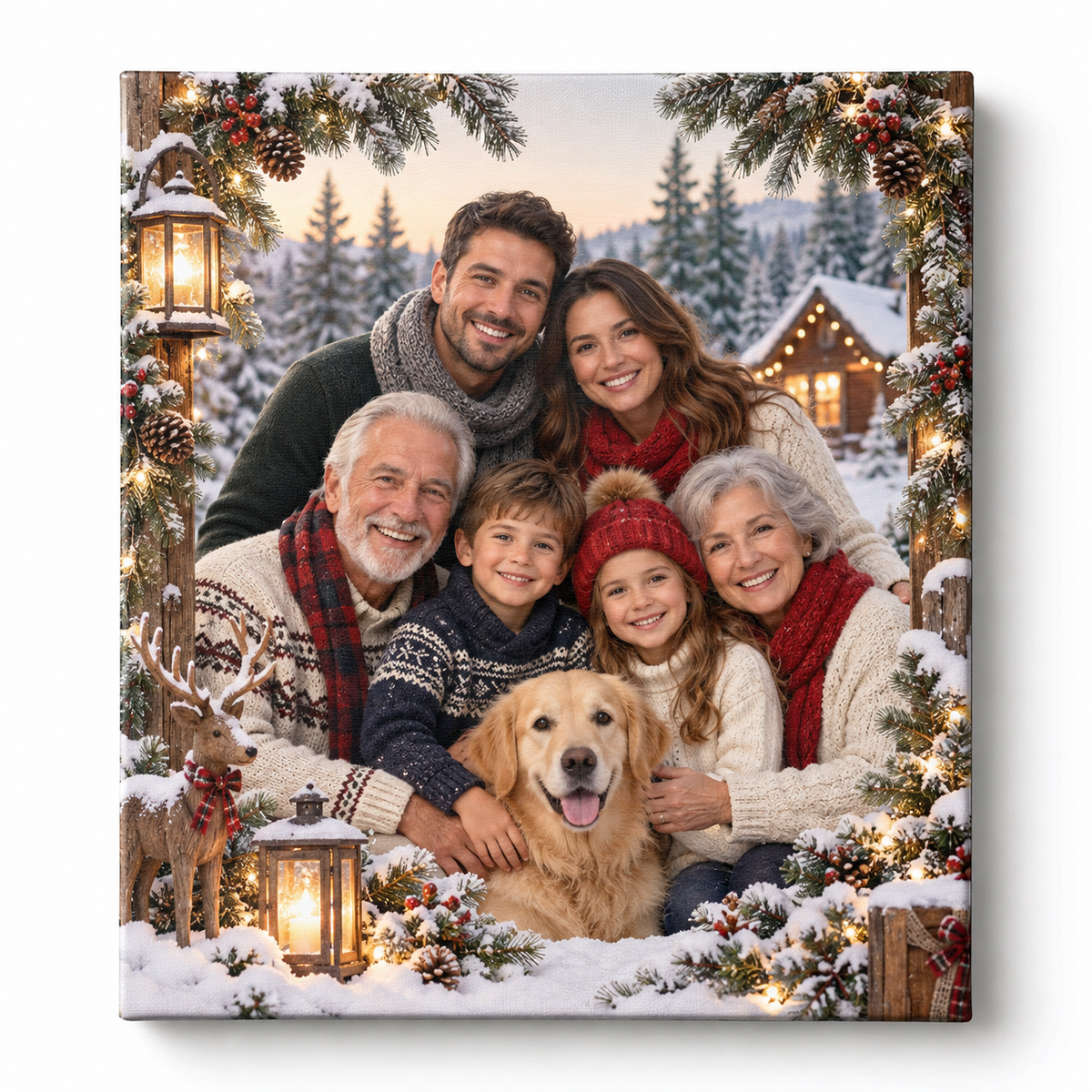 Tablou canvas personalizat de Craciun 16 - imagine principala pe fundal alb