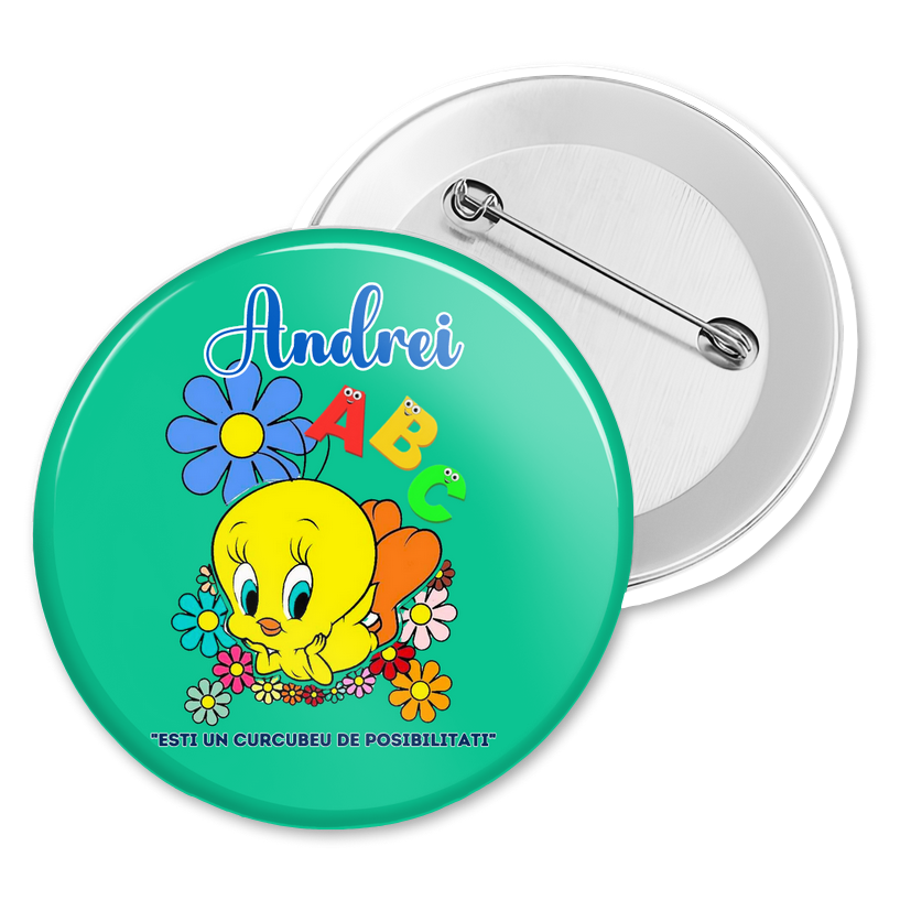 Insigna personalizata pentru elevi sau absolvenți de scoala