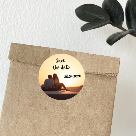 Set stickere etichete autoadezive rotunde personalizate cu poze