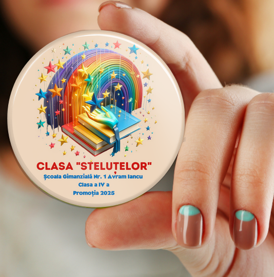 Insigna personalizata pentru elevi sau absolvenți de scoala clasa stelutelor