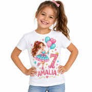 Tricou aniversar Amalia – Balul Turcoaz, cifra 7 – imagine 1