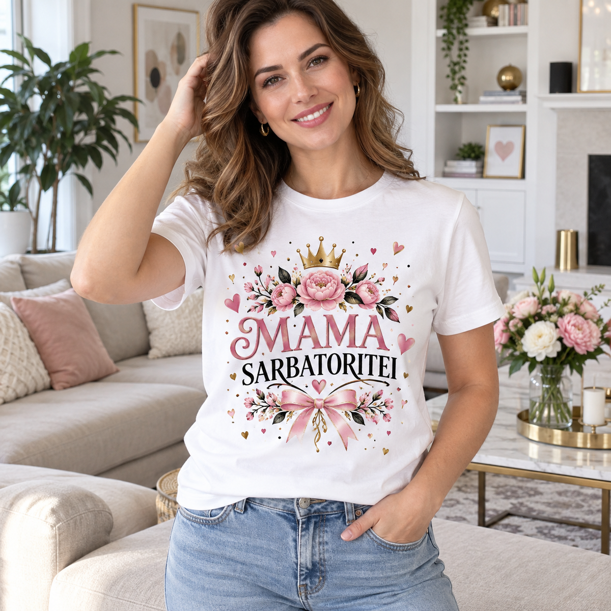 Tricou pentru mamă – Mama Sărbătoritei – imagine 2