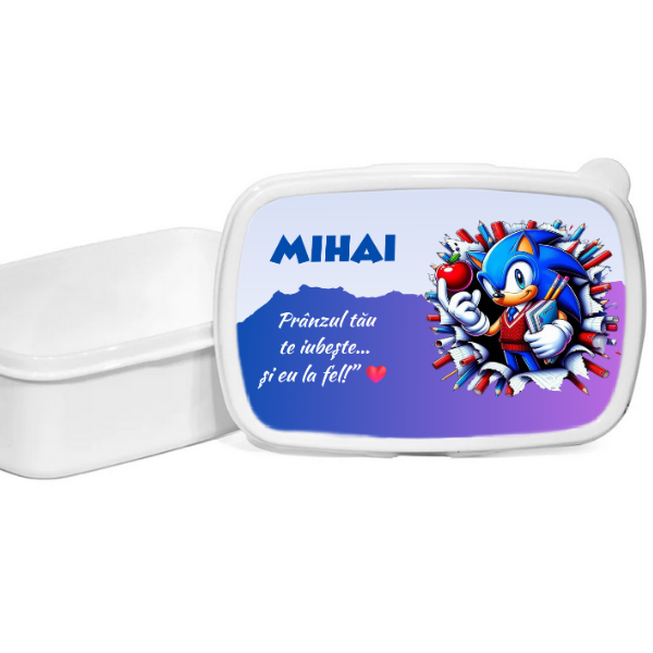 Lunchbox Caserola personalizata cu personaj și nume pentru sandwich SN202