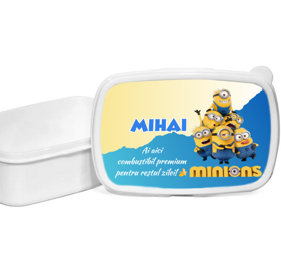 Lunchbox Caserola personalizata cu personaj și nume pentru sandwich