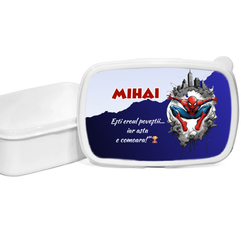 Lunchbox Caserola personalizata cu personaj și nume pentru sandwich