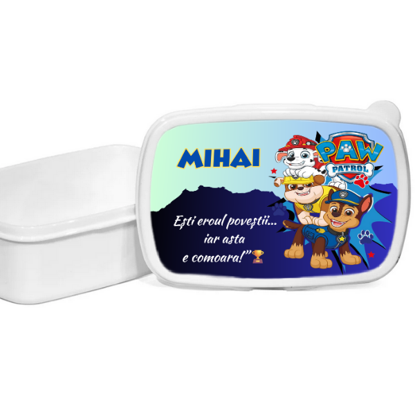 Lunchbox Caserola personalizata cu personaj și nume pentru sandwich SN205