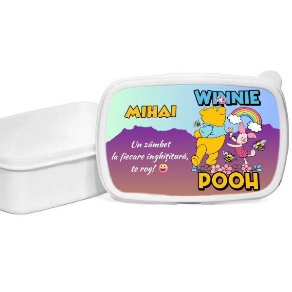Lunchbox Caserola personalizata cu personaj și nume pentru sandwich SN206