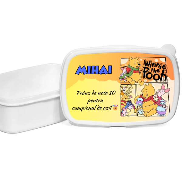 Lunchbox Caserola personalizata cu personaj și nume pentru sandwich SN207