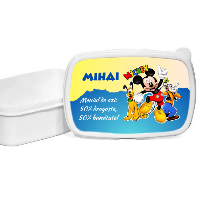 Lunchbox Caserola personalizata cu personaj și nume pentru sandwich SN208