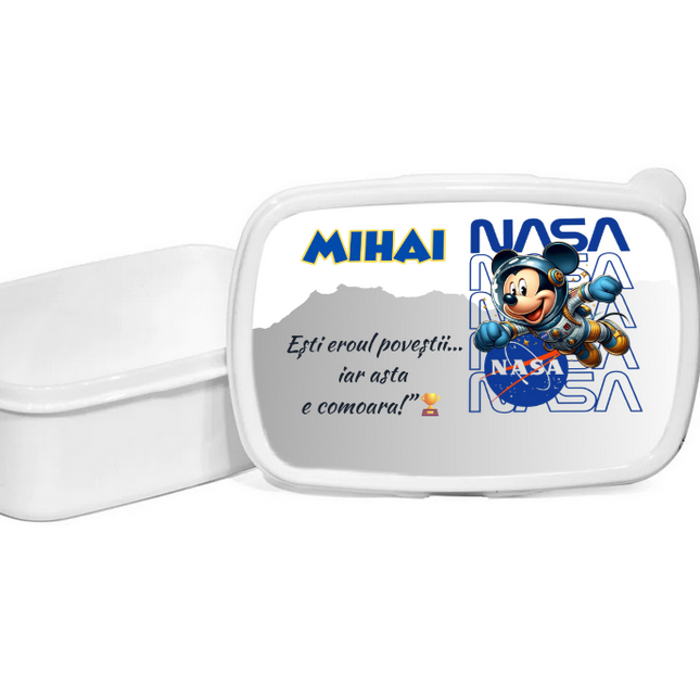 Lunchbox Caserola personalizata cu personaj și nume pentru sandwich SN209