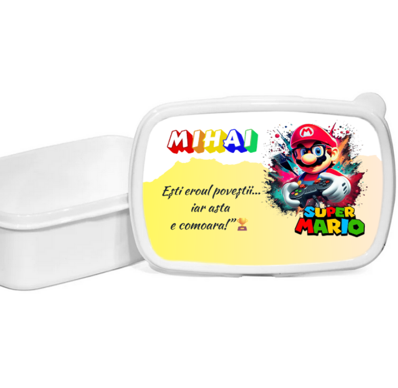 Lunchbox Caserola personalizata cu personaj și nume pentru sandwich