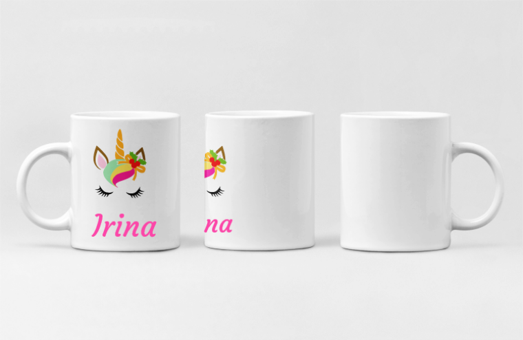 Cană pentru copii personalizată cu nume sau poza preferată cu tematică de Crăciun  Happy Rudolf AST20851