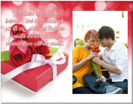 Rama foto sticla TE IUBESC cu poze personalizate T1015_21, cadou perfect pentru ziua indragostitilor