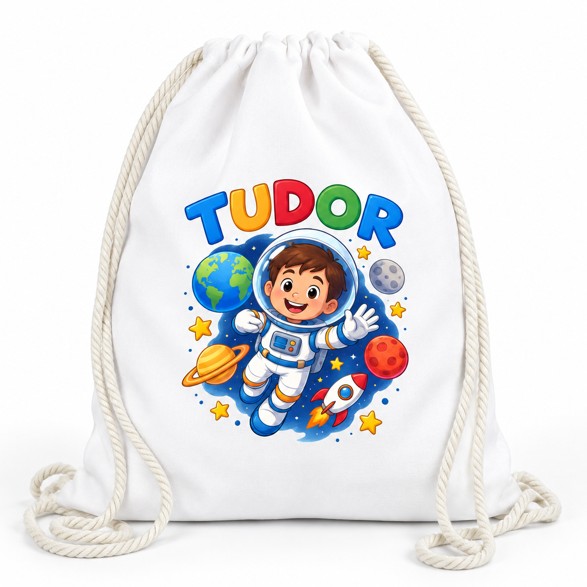 Saculet personalizat astronaut tudor - imagine principala