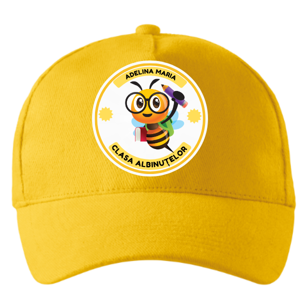 Sapca personalizata cu Albinute pentru scoala sau concursuri  ❤️ E-Cadou.com