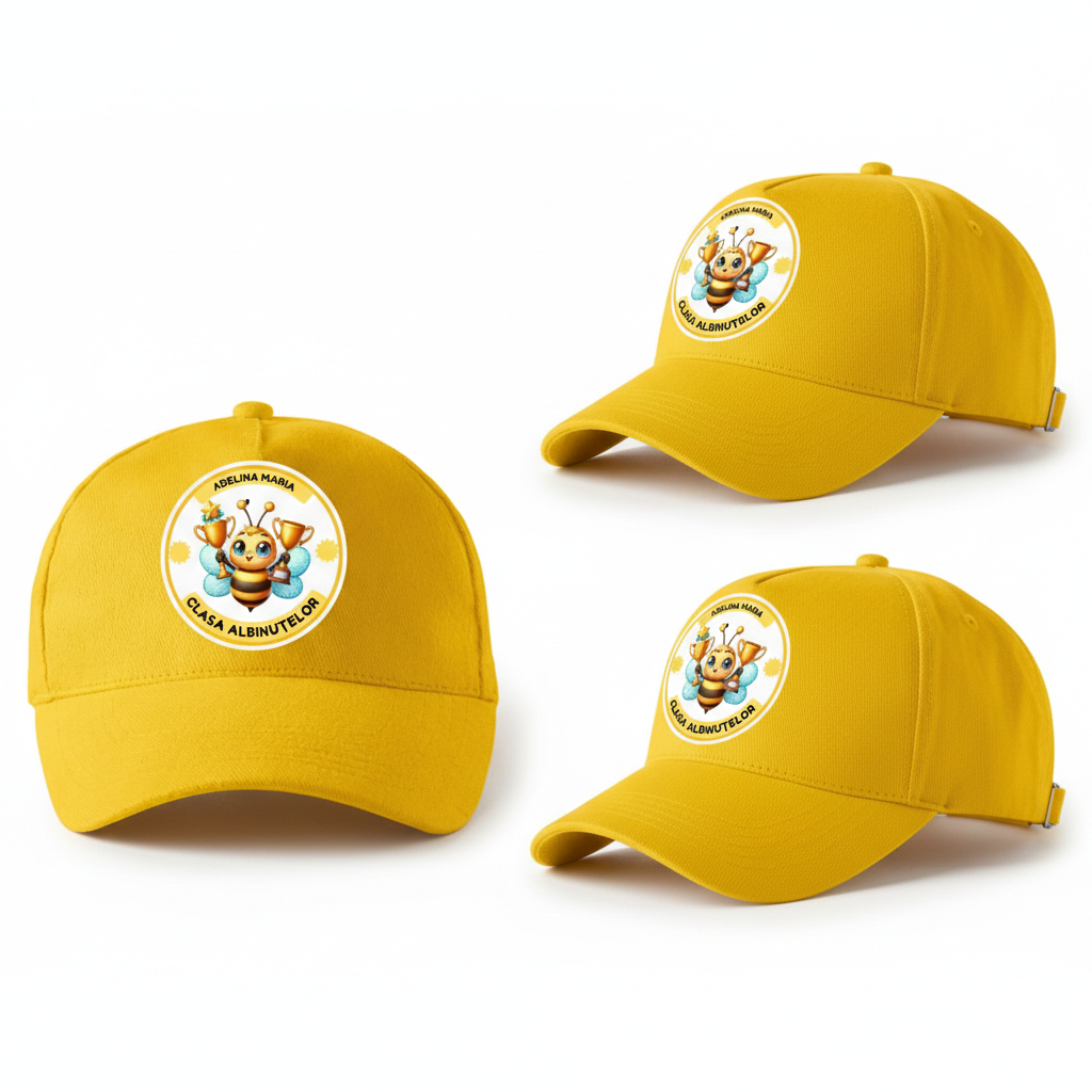 Sapca personalizata cu Albinute pentru scoala sau concursuri  ❤️ E-Cadou.com - e-CADOU