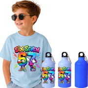 Set Back to School Tricou + Bidon de apa termosensibil la rece pentru copilul tău  SixSeven