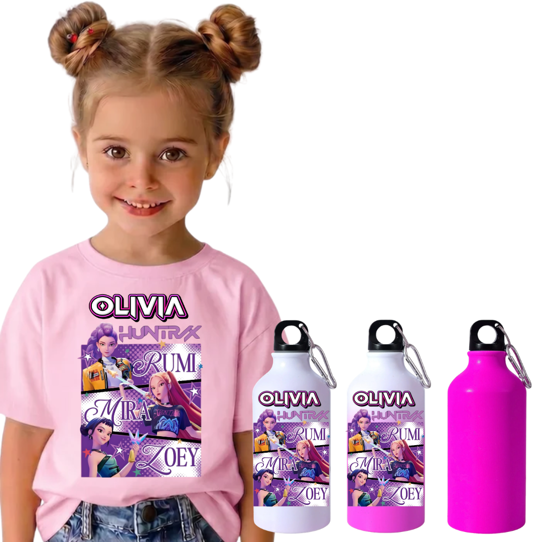Set Back to School Tricou + Bidon de apa termosensibil la rece pentru copilul tău  Kpop