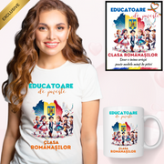 Set Cadou 3in1 Clasa romanasilor pentru Elevi sau Profesori de 8 Martie