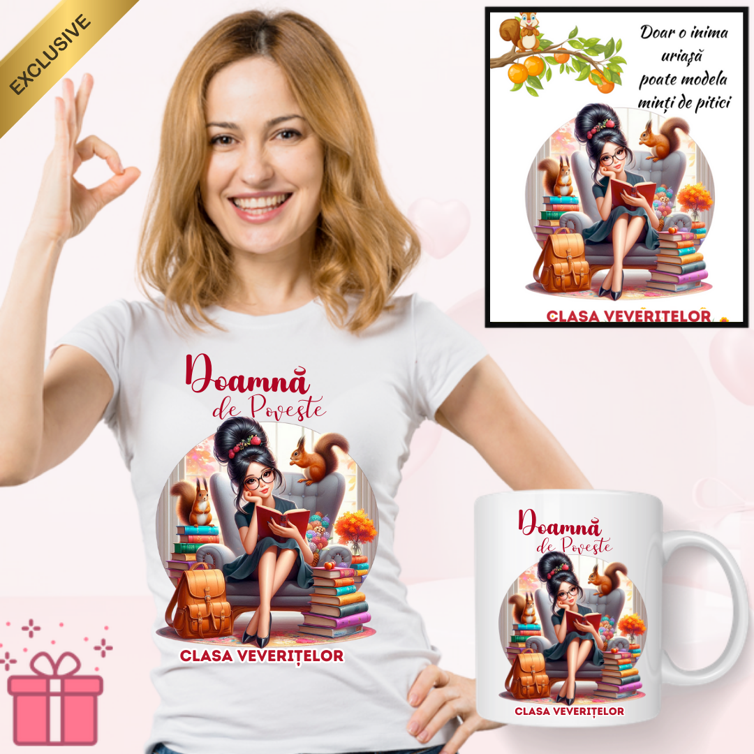 Set Cadou 3in1 Personalizat pentru Profesori la Clasa Veveritelor de 8 Martie